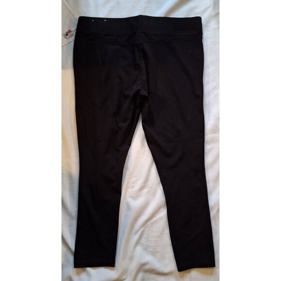 Womens Black Ankle-Length Leggings By Loft Outlet Rayon Blend Size XL Stretchy & - Picture 5 of 6